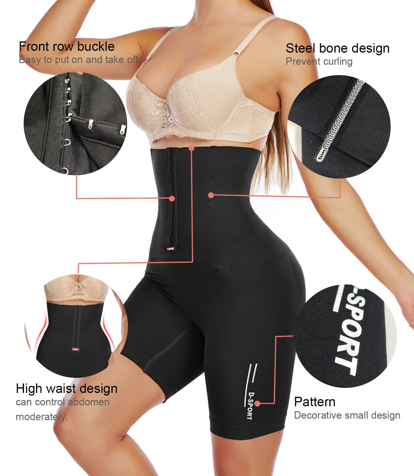SEXYWG Tummy Control Body Shaper High Waist Shapewear Shorts Women
